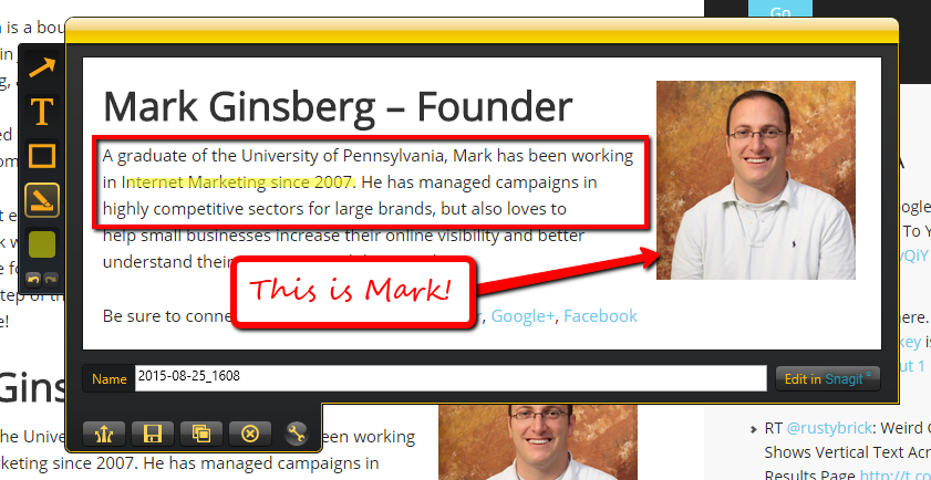 Mark Ginsberg Jing Screenshot Digital Marketing